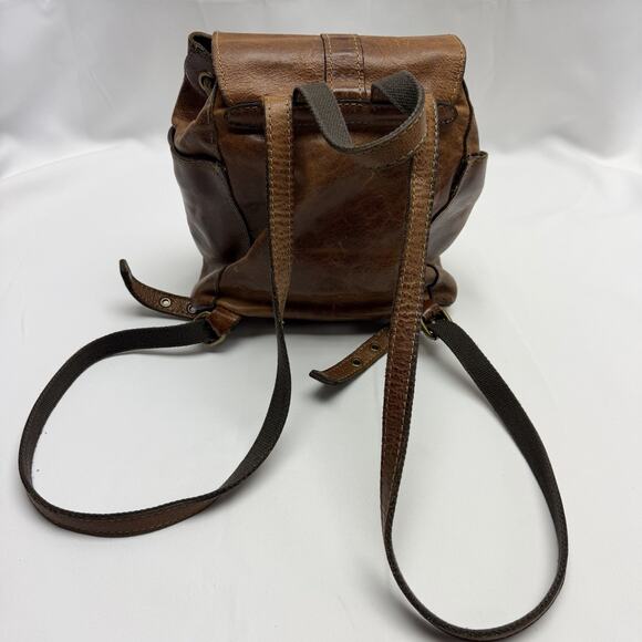 Patricia Nash Leather Backpack Purse Brown Distressed Vintage Boho Satchel Bag main image 5